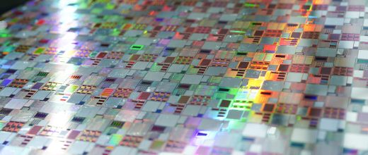 Silicon wafer for manufacturing semiconductor of integrated circuit.